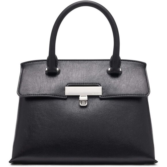 Women's Mini Crossbody Bag Vegan Leather 2 Pockets Removable Strap